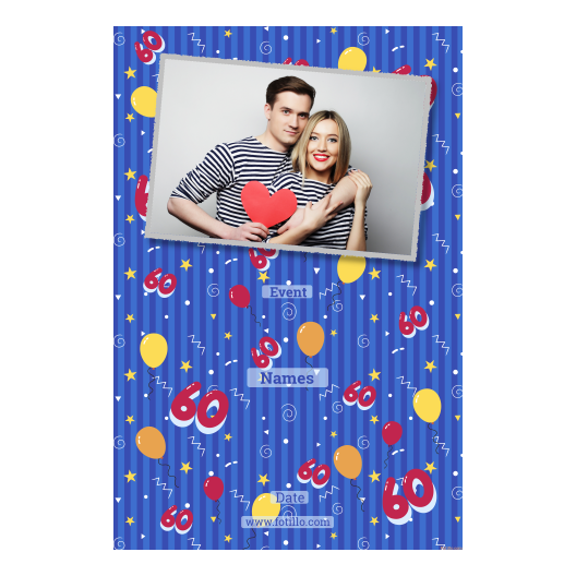 Sześćdziesiątka + balony + 312 z tekstem Sześćdziesiątka + balony + 312 z tekstem