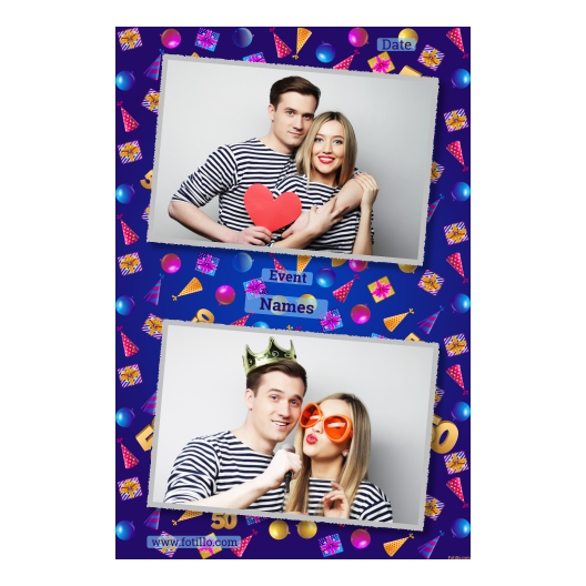 Pięćdziesiątka + balony i prezenty + 314 z tekstem Pięćdziesiątka + balony i prezenty + 314 z tekstem