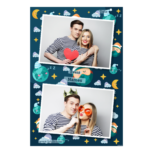 Template 314 consisting of 2 photos – Napping Day + stars - Image 6