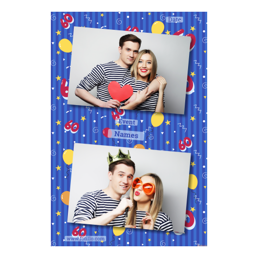 Sześćdziesiątka + balony + 314 brak ramki z tekstem Sześćdziesiątka + balony + 314 brak ramki z tekstem