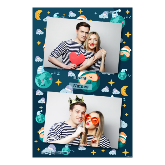 Template 314 consisting of 2 photos – Napping Day + stars - Image 8