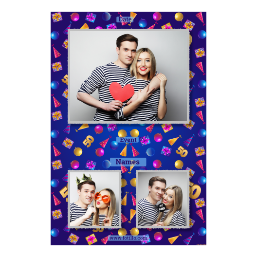 Pięćdziesiątka + balony i prezenty + 315 z tekstem Pięćdziesiątka + balony i prezenty + 315 z tekstem