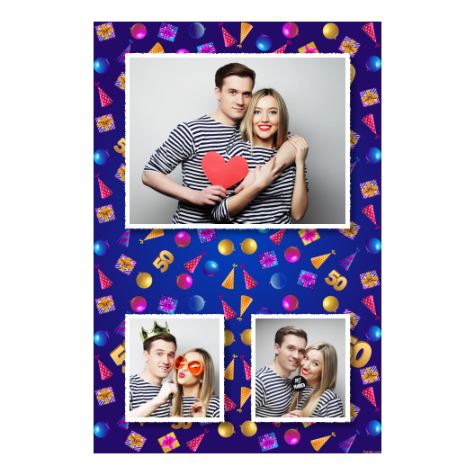 Pięćdziesiątka + balony i prezenty + 315 biały Pięćdziesiątka + balony i prezenty + 315 biały