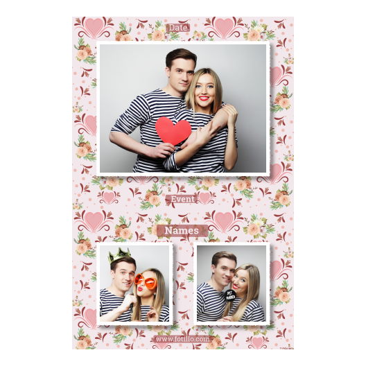 Wesele + kwiaty i serca + 315 biały z tekstem Wesele + kwiaty i serca + 315 biały z tekstem