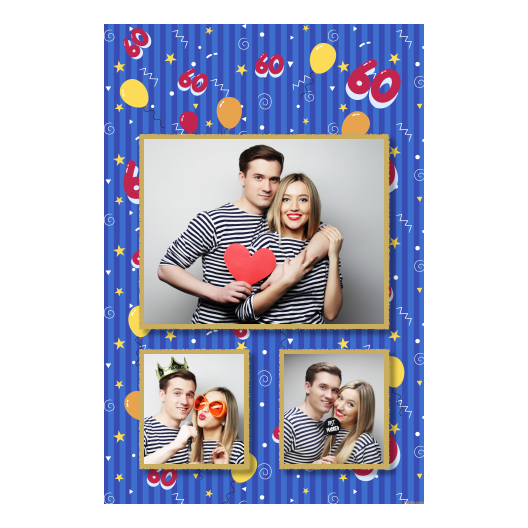 Sześćdziesiątka + balony + 316 złoty Sześćdziesiątka + balony + 316 złoty