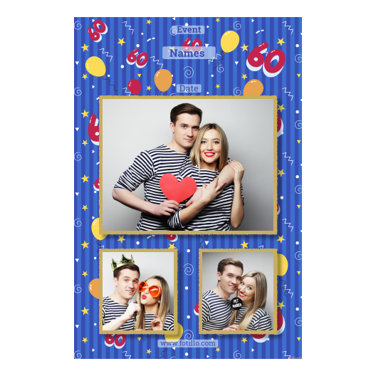 Sześćdziesiątka + balony + 316 złoty z tekstem Sześćdziesiątka + balony + 316 złoty z tekstem