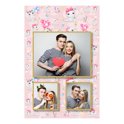 Baby Shower + elephants + 316 gold