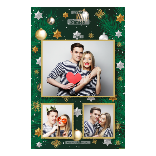 Bożonarodzeniowe gwiazdy + bombki, model 316 złoty z tekstem Bożonarodzeniowe gwiazdy + bombki, model 316 złoty z tekstem