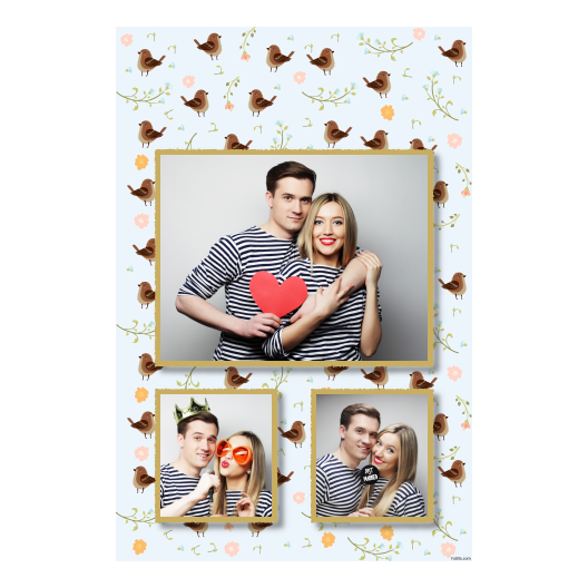 Sparrow Day + flowers + 316 gold Sparrow Day + flowers + 316 gold