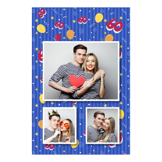 Sześćdziesiątka + balony + 316 biały Sześćdziesiątka + balony + 316 biały