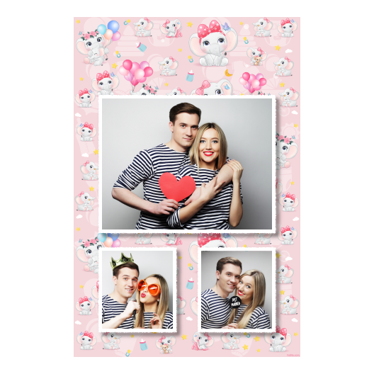 Baby Shower + elephants + 316 white