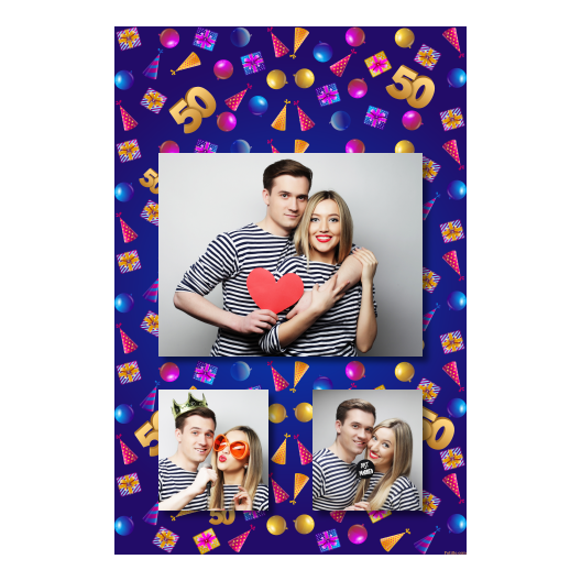 Pięćdziesiątka + balony i prezenty + 316 brak ramki