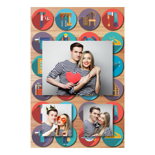 Carpenter's Day + collage + 316 no frame
