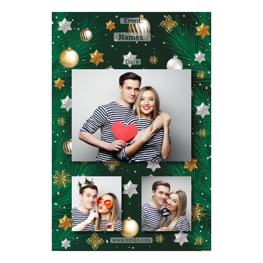 Bożonarodzeniowe gwiazdy + bombki, model 316 brak ramki z tekstem Bożonarodzeniowe gwiazdy + bombki, model 316 brak ramki z tekstem