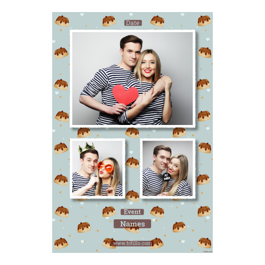 Dzień Budyniu + serca i słodycze + 317 biały z tekstem Dzień Budyniu + serca i słodycze + 317 biały z tekstem