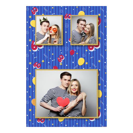 Sześćdziesiątka + balony + 318 złoty Sześćdziesiątka + balony + 318 złoty