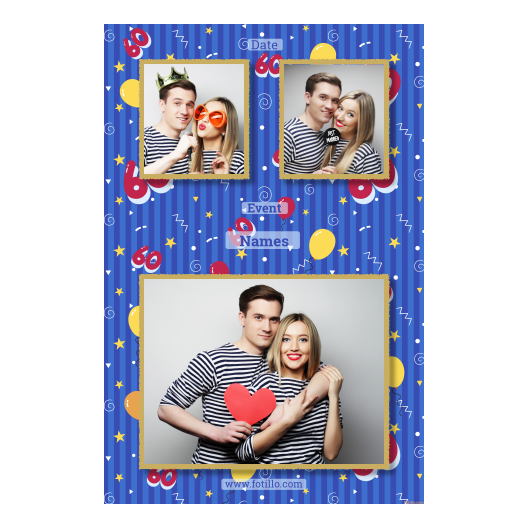 Sześćdziesiątka + balony + 318 złoty z tekstem Sześćdziesiątka + balony + 318 złoty z tekstem