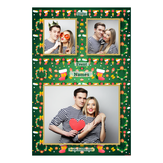 Boże Narodzenie + kwiaty i bombki + 318 złoty z tekstem Boże Narodzenie + kwiaty i bombki + 318 złoty z tekstem