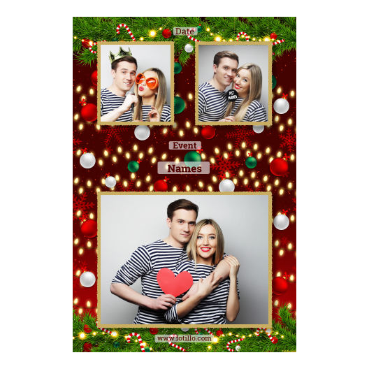 Ozdoby świąteczne + kwiaty i bombki + 318 złoty z tekstem Ozdoby świąteczne + kwiaty i bombki + 318 złoty z tekstem