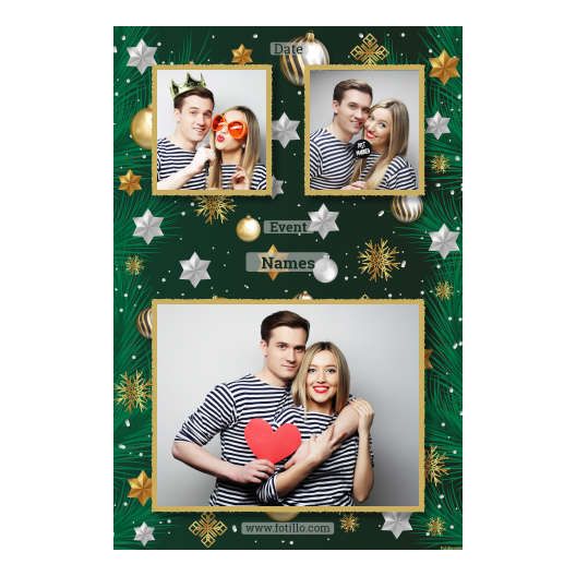 Bożonarodzeniowe gwiazdy + bombki, model 318 złoty z tekstem Bożonarodzeniowe gwiazdy + bombki, model 318 złoty z tekstem