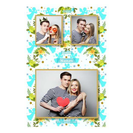 Pierwsza Komunia Święta + Kwiaty, anioły + 318 złoty z tekstem Pierwsza Komunia Święta + Kwiaty, anioły + 318 złoty z tekstem