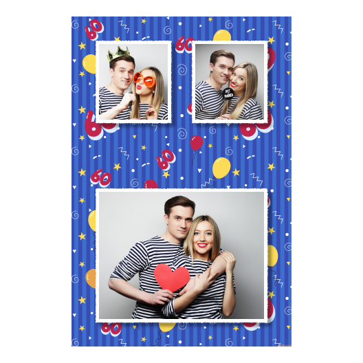 Sześćdziesiątka + balony + 318 biały Sześćdziesiątka + balony + 318 biały