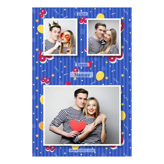 Sześćdziesiątka + balony + 318 biały z tekstem Sześćdziesiątka + balony + 318 biały z tekstem