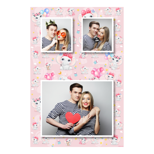 Baby Shower + elephants + 318 white