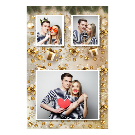 Prezenty świąteczne + bombki + 318 biały Prezenty świąteczne + bombki + 318 biały