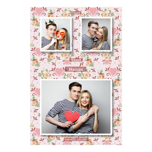 Wesele + kwiaty i serca + 318 biały z tekstem Wesele + kwiaty i serca + 318 biały z tekstem