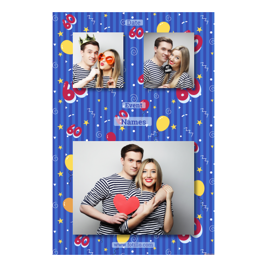 Sześćdziesiątka + balony + 318 brak ramki z tekstem Sześćdziesiątka + balony + 318 brak ramki z tekstem