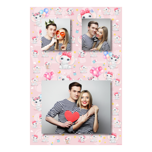 Baby Shower + elephants + 318 no frame