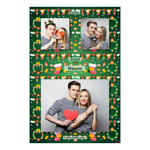 Boże Narodzenie + kwiaty i bombki + 318 brak ramki z tekstem Boże Narodzenie + kwiaty i bombki + 318 brak ramki z tekstem