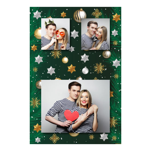 Bożonarodzeniowe gwiazdy + bombki, model 318 brak ramki Bożonarodzeniowe gwiazdy + bombki, model 318 brak ramki