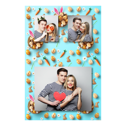 Easter Bunny + easter eggs + 318 no frame