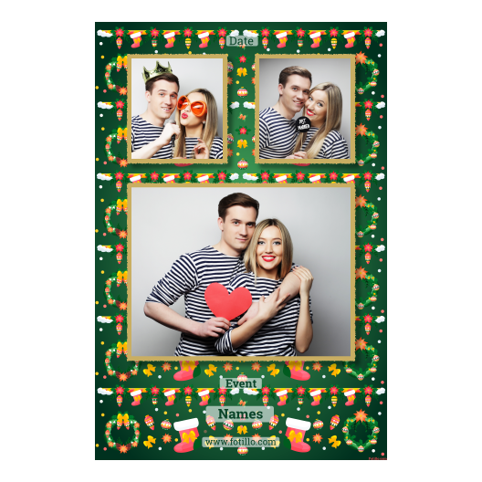 Boże Narodzenie + kwiaty i bombki + 319 złoty z tekstem Boże Narodzenie + kwiaty i bombki + 319 złoty z tekstem