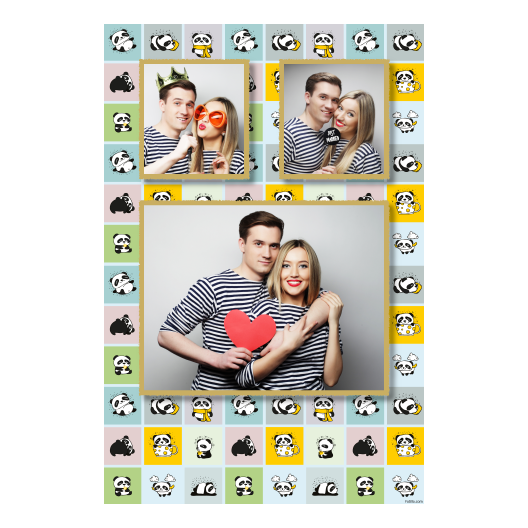 Panda's Day + collage + 319 gold