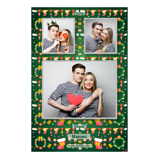 Boże Narodzenie + kwiaty i bombki + 319 z tekstem Boże Narodzenie + kwiaty i bombki + 319 z tekstem