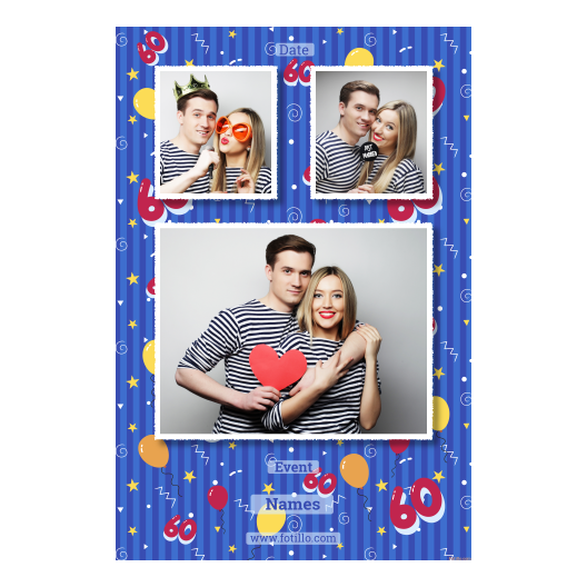 Sześćdziesiątka + balony + 319 biały z tekstem Sześćdziesiątka + balony + 319 biały z tekstem