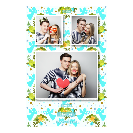 Pierwsza Komunia Święta + Kwiaty, anioły + 319 biały z tekstem Pierwsza Komunia Święta + Kwiaty, anioły + 319 biały z tekstem