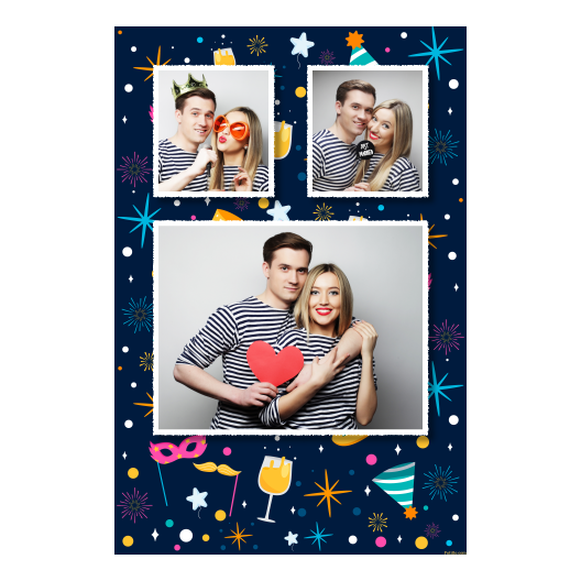 Przyjęcie sylwestrowe + Fajerwerki, gwiazdy + 319 biały Przyjęcie sylwestrowe + Fajerwerki, gwiazdy + 319 biały