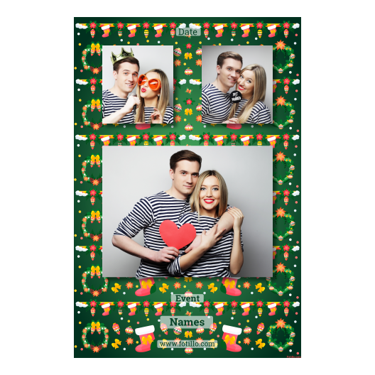 Boże Narodzenie + kwiaty i bombki + 319 brak ramki z tekstem Boże Narodzenie + kwiaty i bombki + 319 brak ramki z tekstem