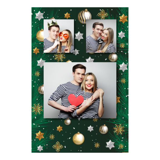 Bożonarodzeniowe gwiazdy + bombki, model 319 brak ramki Bożonarodzeniowe gwiazdy + bombki, model 319 brak ramki