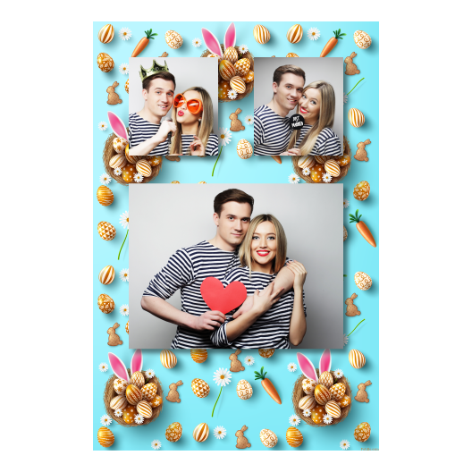 Easter Bunny + easter eggs + 319 no frame