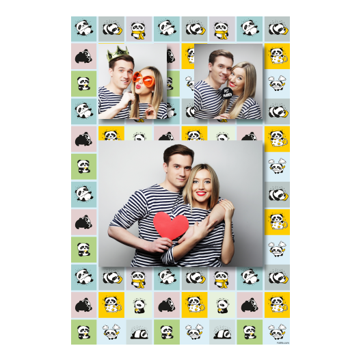 Panda's Day + collage + 319 no frame