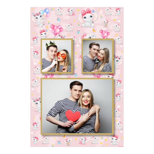 Baby Shower + elephants + 320 gold Baby Shower + elephants + 320 gold