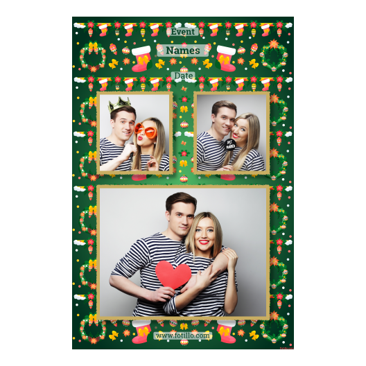 Boże Narodzenie + kwiaty i bombki + 320 złoty z tekstem Boże Narodzenie + kwiaty i bombki + 320 złoty z tekstem