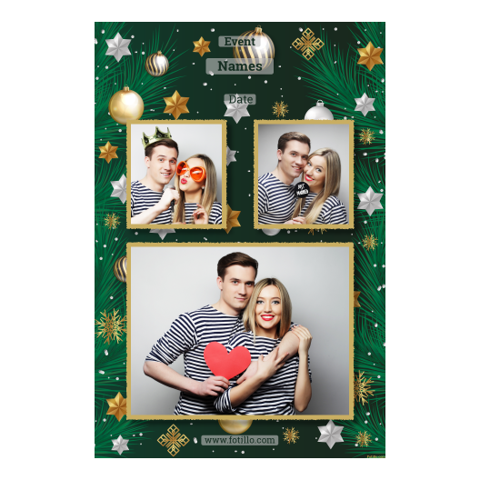 Bożonarodzeniowe gwiazdy + bombki, model 320 złoty z tekstem Bożonarodzeniowe gwiazdy + bombki, model 320 złoty z tekstem