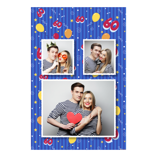 Sześćdziesiątka + balony + 320 biały Sześćdziesiątka + balony + 320 biały