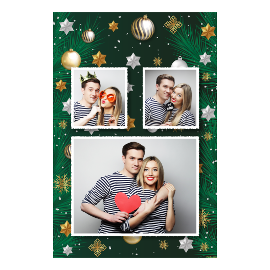 Bożonarodzeniowe gwiazdy + bombki, model 320 biały Bożonarodzeniowe gwiazdy + bombki, model 320 biały